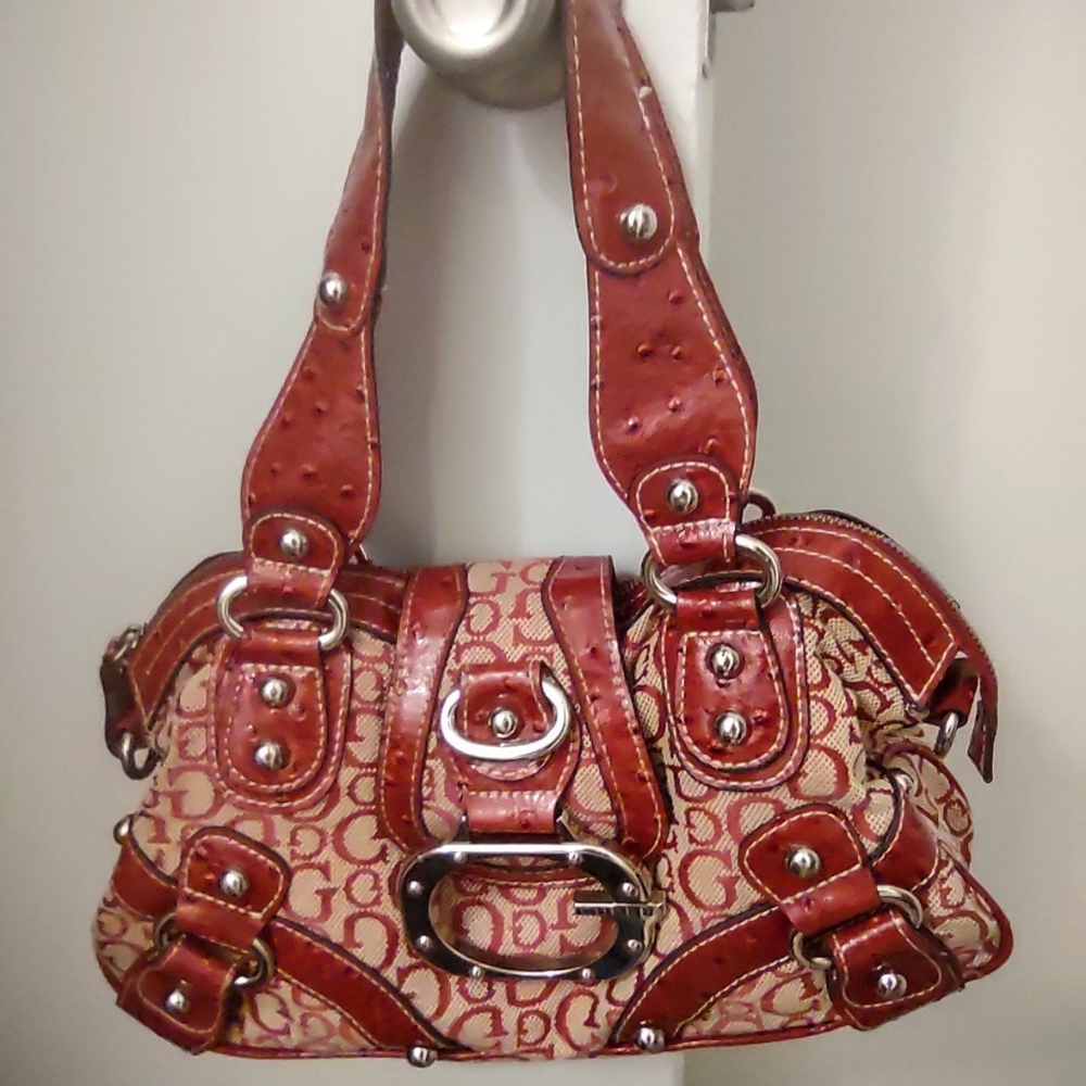 Vintage Guess Leopard Print Lined Bag